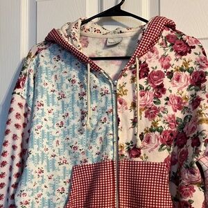Like New - Teddy Fresh Floral Patchwork Jacket